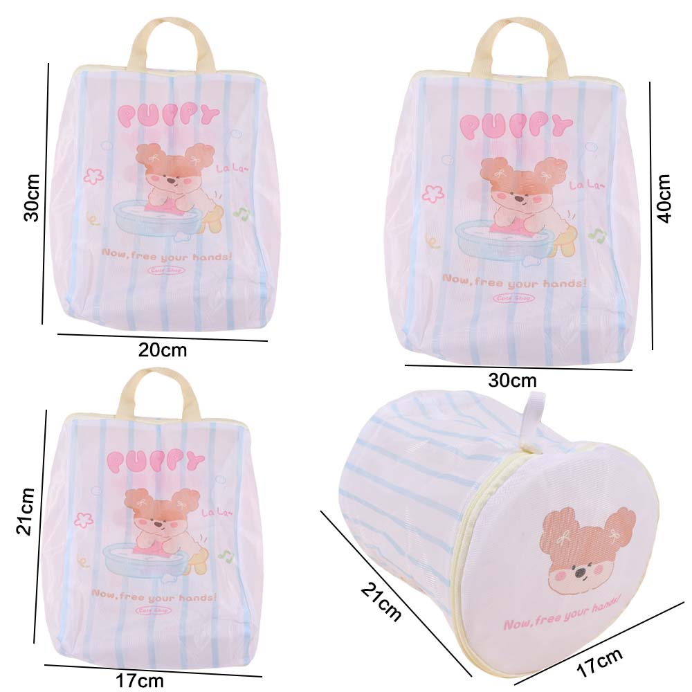 4Pcs/Set Cartoon Bear Laundry Bag Anti-deformation Clothes Washing Bag  Clothes Organizer