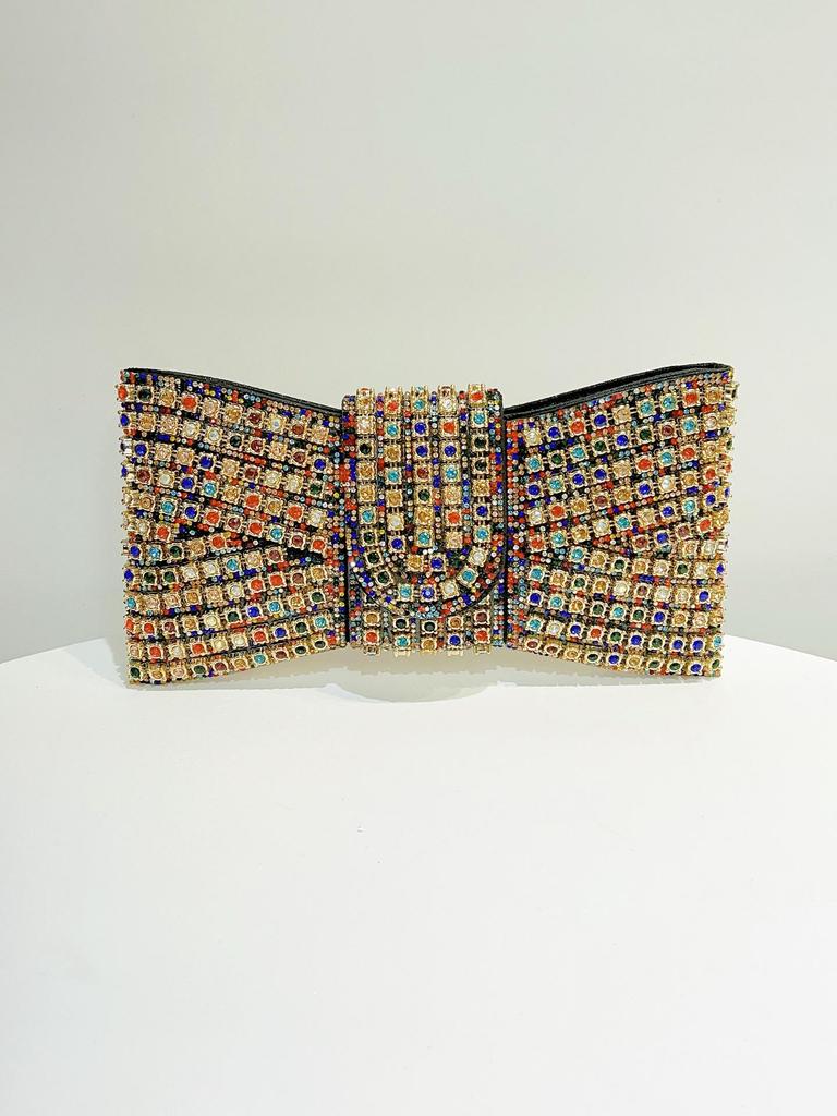 Vintage European-American Diamond Clutch: High-End, One-Shoulder Crossbody Bag for Elegant Evenings