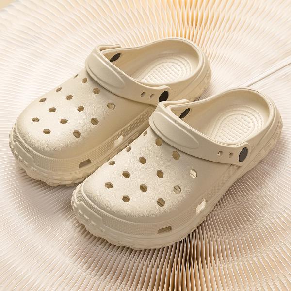 Men's 2024 EVA Anti-Slip Closed-Toe Beach Shoes - Odor-Resistant Summer Slippers for Couples