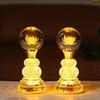Household LED Crystal Lotus Lamp, Buddhist Decorative Accessories, Seven Color Buddha Supply Lamps, Prayer, Feng Shui, Plug-in