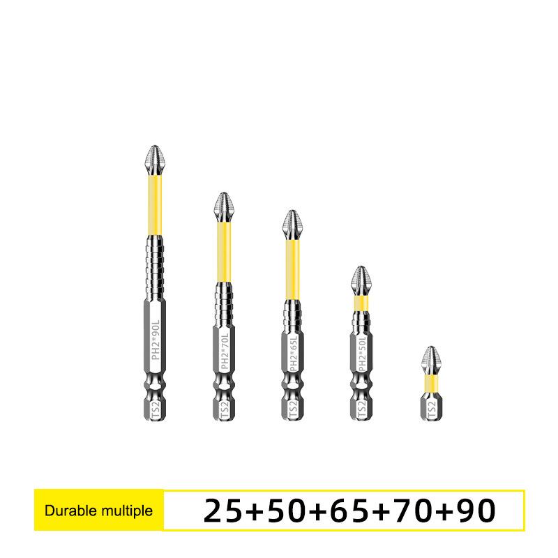 Non-Slip Impact Drill Bit 25/50/65/70/90/150Mm Magnetic Screwdriver Bit Set 1/4 Inch Hexagonal Shank For Electric Drill
