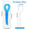 100 PCS Floss Threaders Deep Clean Dental Floss Threader for Braces Bridges and Implants Multifunctional Floss Aids Nylon Loop Design (Pack of 2 Blue)