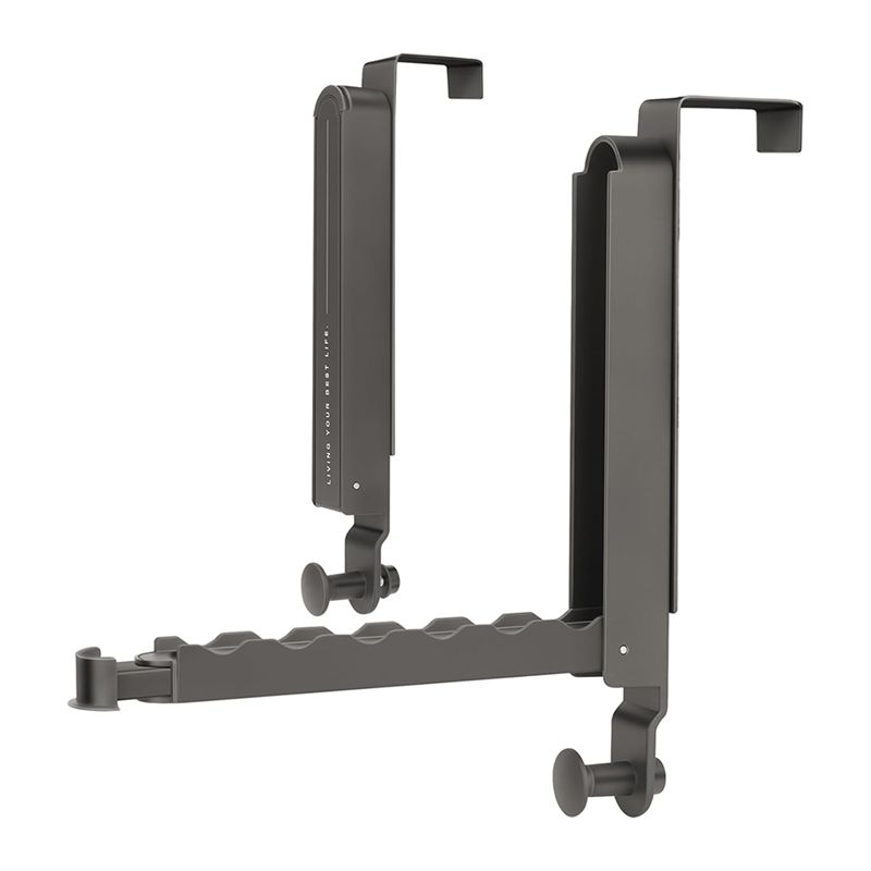 

M-Modern-Over The Door Hooks Hanger 2 Pack,Adjustable Over The Door Drying Rack For Laundry,Foldable Drying Over Door Towel Rack чорний колір сірий