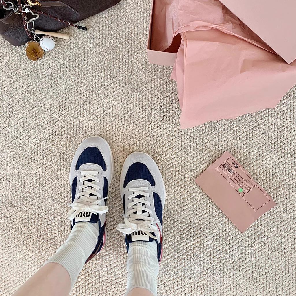 Grape Mother Same Leather Casual Shoes 2025 New Forrest Gump Sports Shoes Retro Lace-up Flat-bottomed Dexun Shoes Women's Shoes