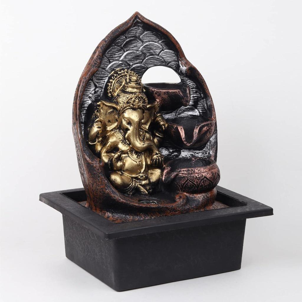 Lord Ganesha Sitting 3 Steps Water Fountain for Living Room Home Decor Garden Decoration and Drawing Room Indoor Fountain Outdoor Fountain