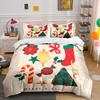 Christmas Themed Festive Decor Bedding Duvet Cover Set Duvet Cover Pillowcases  (1*Duvet Cover 2*Pillowcases, Without Duvet Insert)