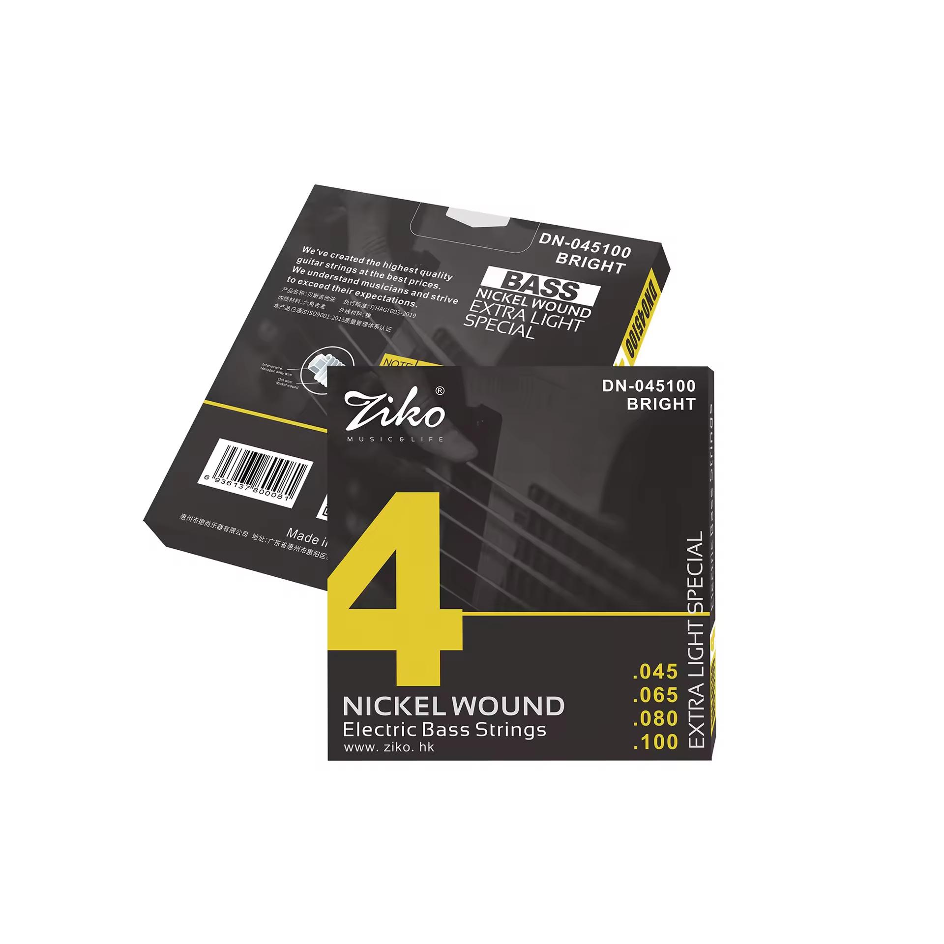 Electric Bass Strings 4/5/6 String Bass/Hexagon Alloy Core and Nickel Wound/Guitar Bass Musical Instruments Accessories