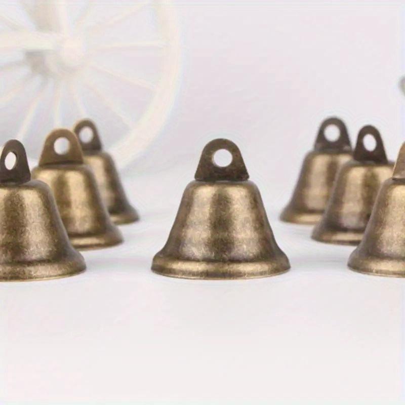 5 Pieces Bronze Vintage Openings Antique Bronze Bells Ringing Bright and Crisp Christmas Decorations Bell Pet Pendant Ideal for Holiday Party Making