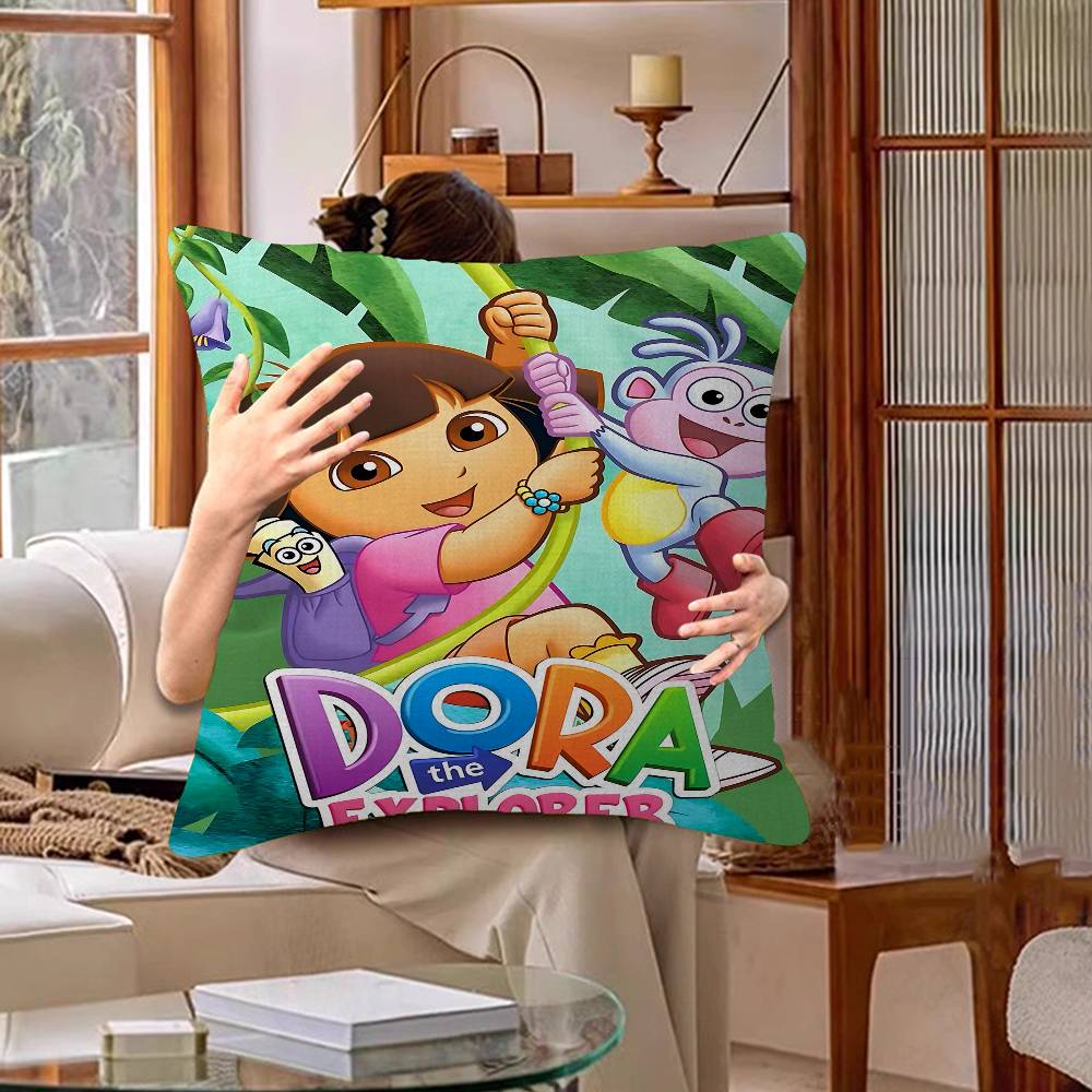 Cartoon-DORA-The-Explore Pillow Anime Pillow Sofa Bed Head Pillow Cover Cushion Cover 45x45 Cm Fashion