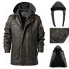 Pánské kožené bundy Zimní Ležérní Motocyklová PU bunda Biker Kožené kabáty Evropský Větrovka Bunda z pravé kůže
