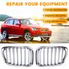Superior-1Pair Front Bumper Upper Center Grille Chrome For BMW X1 Series E84 2010-2012 51112993307, 51112993308