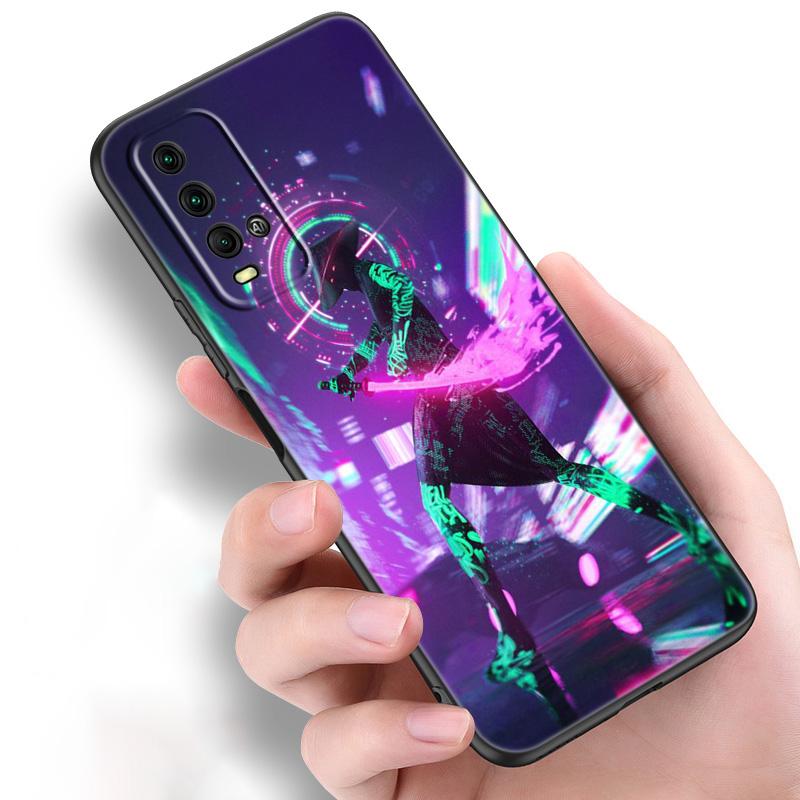 Japanese Samurai Silicone Phone Case For Xiaomi Redmi Note 11 10 9 8 Pro 11T 10T 10S 9S 8T 9 9A 9C 9T Black Soft Cover Coque
