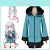 Eromanga Sensei Izumi Sagiri Lynlås Kostume Cosplay Hættetrøje Jakke Til Halloween Og Fester