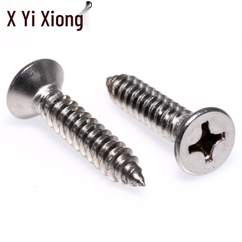 M4 304 Stainless Steel Countersunk Flat Head Self-Tapping Wood Screws