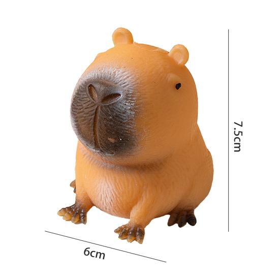 2Pcs Capybara Squeeze Toy Slow Rebound Soft TPR Stress Anxiety Relief