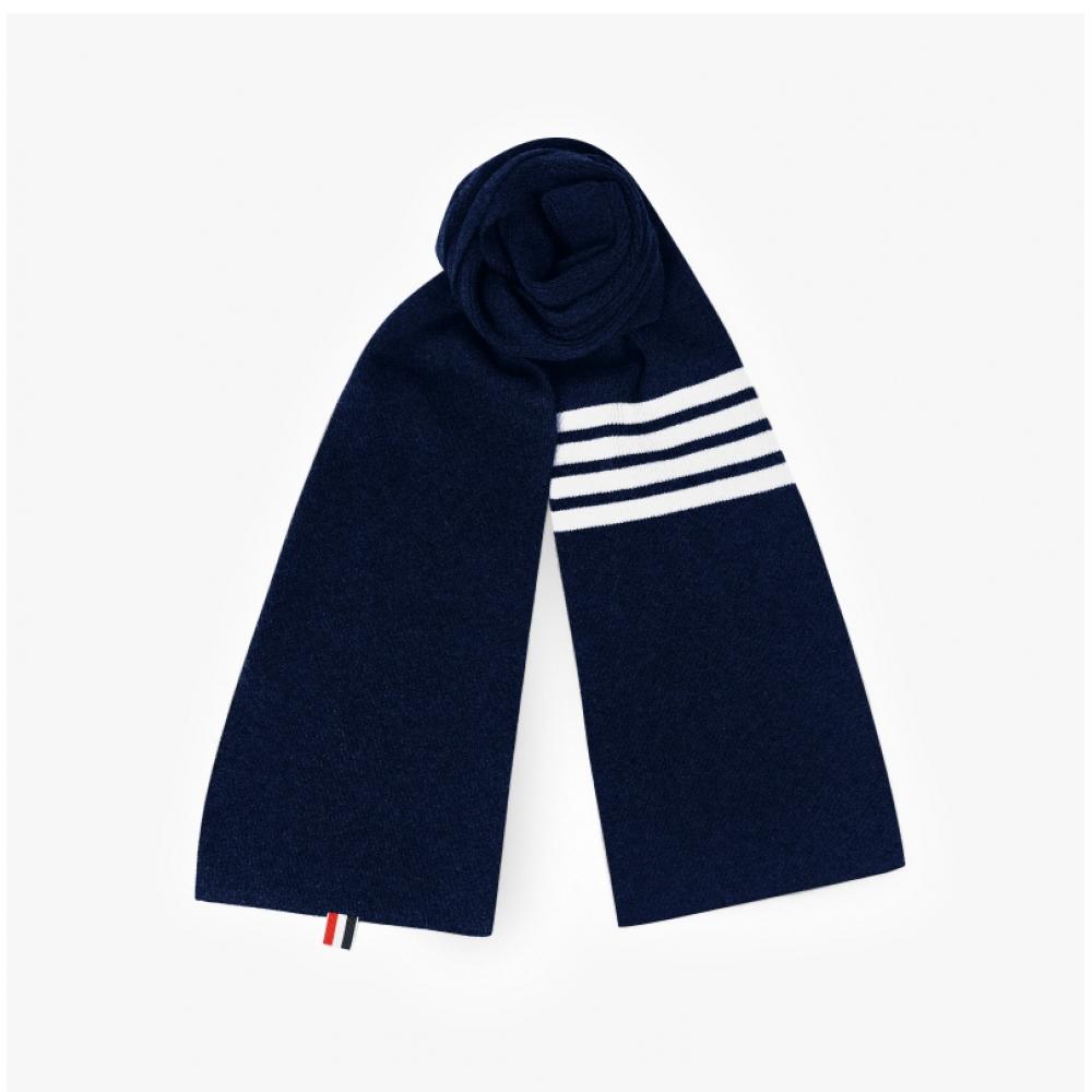 Tom Brown Mks026a 00011 415 4 Bar Stripe Three Line Tab Cashmere Muffler