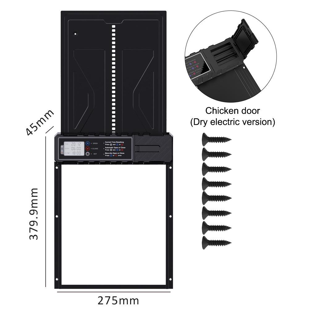 Extra Long Battery Life Solar Chicken Coop Door with Remote Control & Timer - Aluminum Alloy Construction