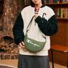 New Champion Fabric Crossbody Bag Shoulder Bag Unisex Black/Milk White/Olive Green U3CACPU60