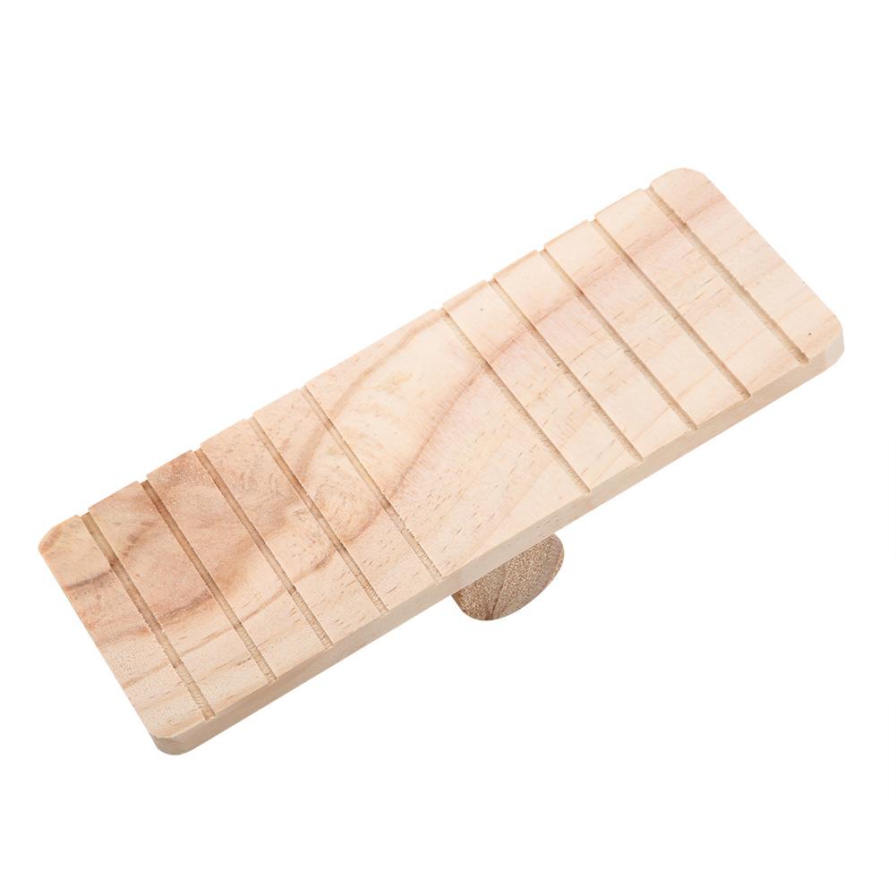 Small Pet Wooden Seesaw Bridge Toy for Hamster Mouse Gerbil Chinchilla,, High Quality Wood, Unique Taste, Finger Controlled, Add Fun with Pet Play