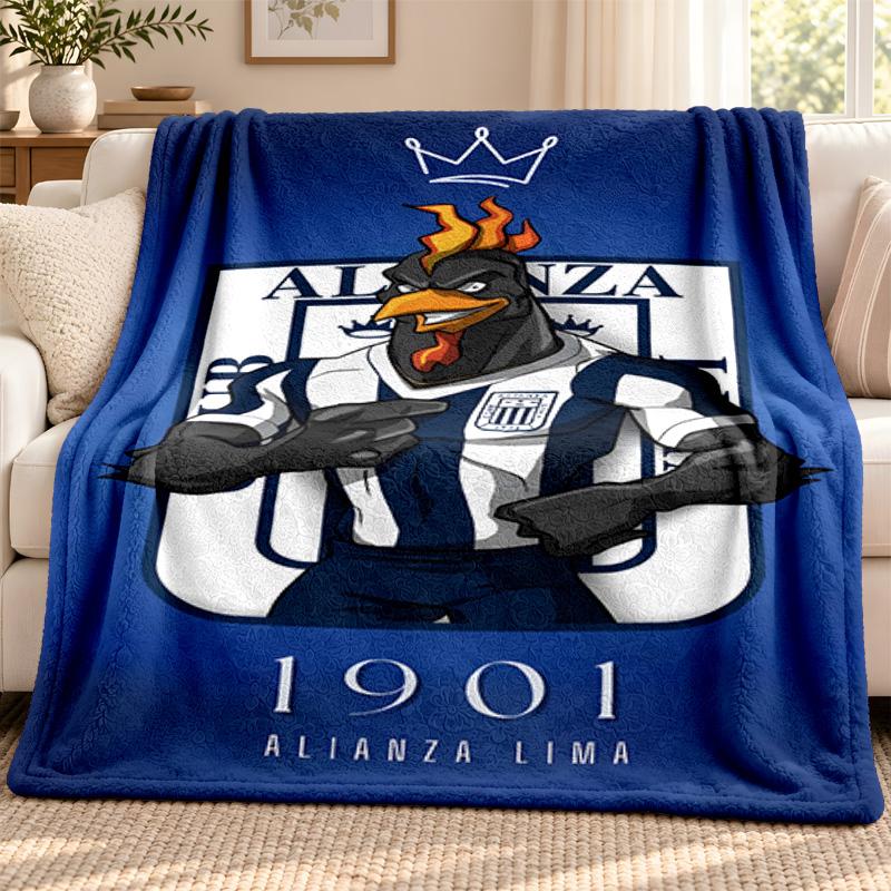Alianza Lima blanket Flannel Blanket Soft Cozy Plush Throw for Sofa Bed Lightweight Home Decoration Outdoor camping
