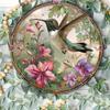 Vintage Hummingbird Tin Sign 8x8 Inch Retro Metal Wall Art For Home Cafe Decor