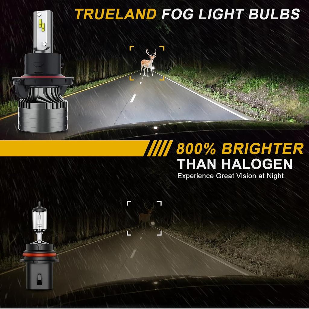High Definition H13 Ford F150 2005-2014 F250 F350 2005- Bulbs, 16000LM 6000K White, Upgraded Canbus Decoder, High Low Beam, IP67 Waterproof, Plug And