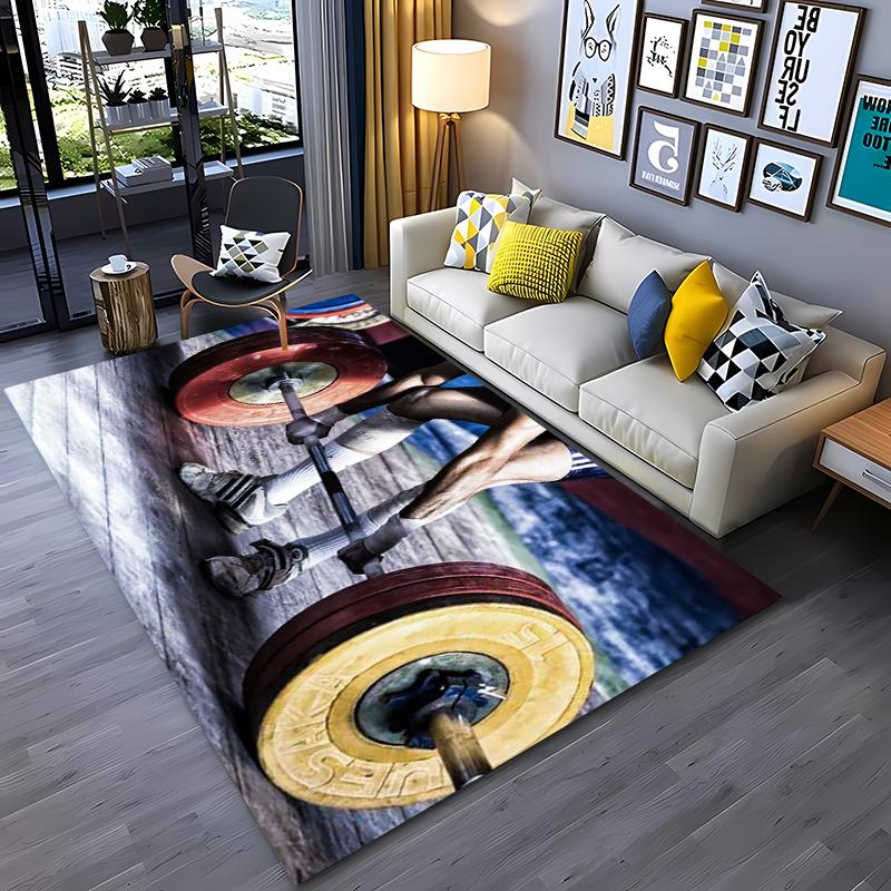 GYM Téma 3D Tisk Velkoplošné Koberce pro Domácí Obývací Pokoj Dětskou Ložnici Pohovku Vstupní Rohožka Kuchyňské Podlahové Koberce ProtiskluzovéDekor