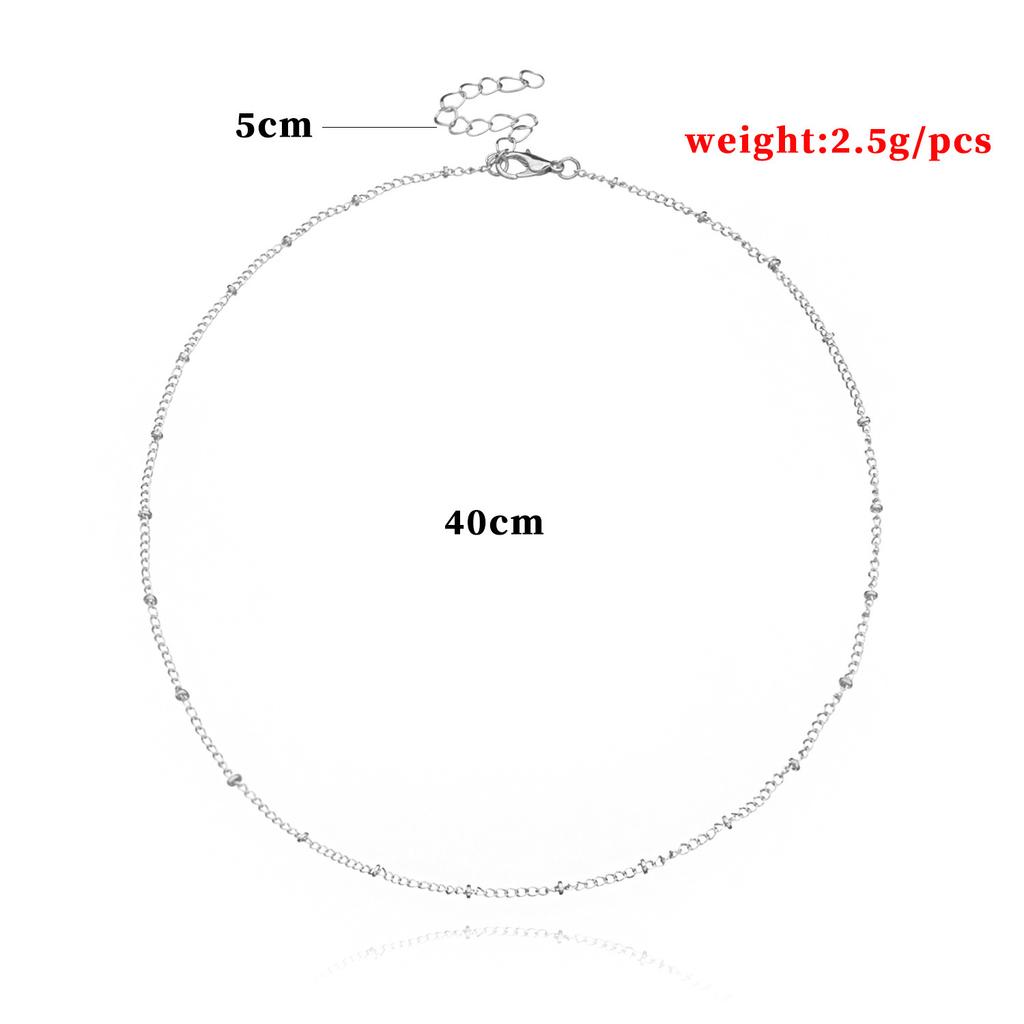 Europa, Amerika, einfache und modische Metall-Kupferperlenkette kurze Halskette, personalisierte vielseitige Street-Halskette