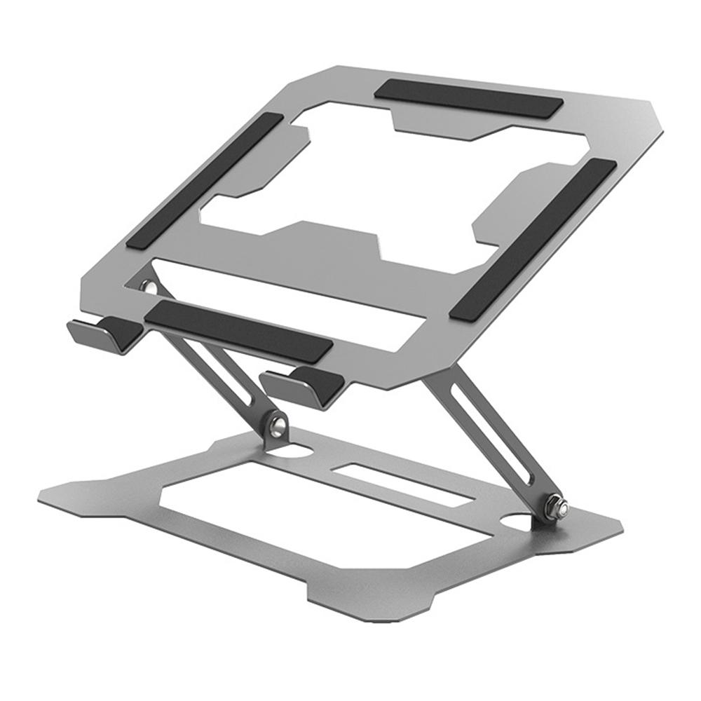 

GFS14-TT 5kg Load Bearing Carbon Steel Laptop Cooling Stand Adjustable Height Hollow Out Tablet Support Grey