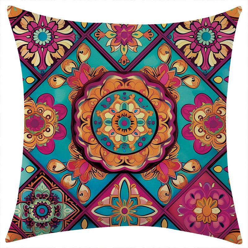 Νέα Ρετρό Γεωμετρική Καρό Λινό Πριτν Μαξιλαροθήκη Αυτοκινήτου Καναπέ Οσφυϊκό Μαξιλάρι Μαξιλάρι