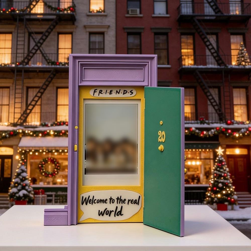 Jednoduchý fialový dveřní vertikální fotorámeček Kreativní magnet na ledničku 3palcový multifunkční žlutý fotorámeček Dárek pro přátele