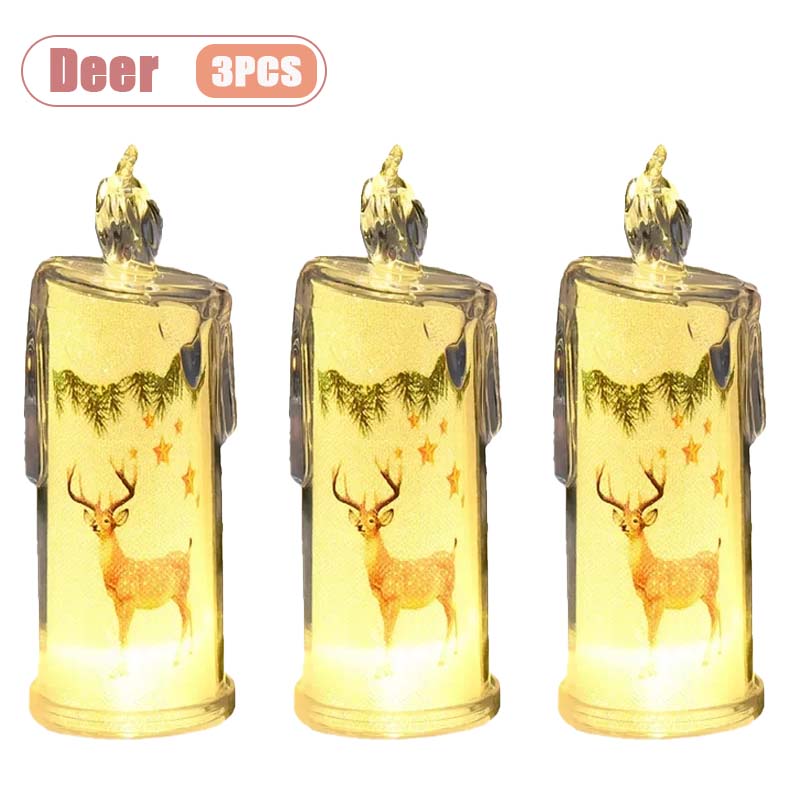 1-5 SZTUK LED Dekoracja Świąteczna Bezpłomieniowa Elektroniczna Świeca Realistyczne Kapiące Łzy Ozdoba Święty Mikołaj Bałwan Dekoracja Stołu