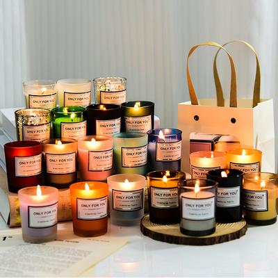 Candle Aromatherapy Home Indoor Long-lasting Romantic Glass Candlestick Creative Souvenir