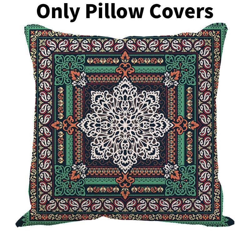 

Luxurious Ethnic Palace Style Plush Cushion Cover Set For Living Room Bedroom Style C