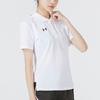 Under Armour Casual Sports Breathable Solid Short Sleeve Polo Shirt Women Tops White 21500543-100