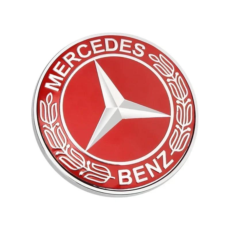 C200 E200 Nové 2025 Pro Mercedes Benz 1ks 57mm Znak na přední kapotu auta Odznak Kapota Auto Doplňky Pro Mercedes Benz W204 W205 W2