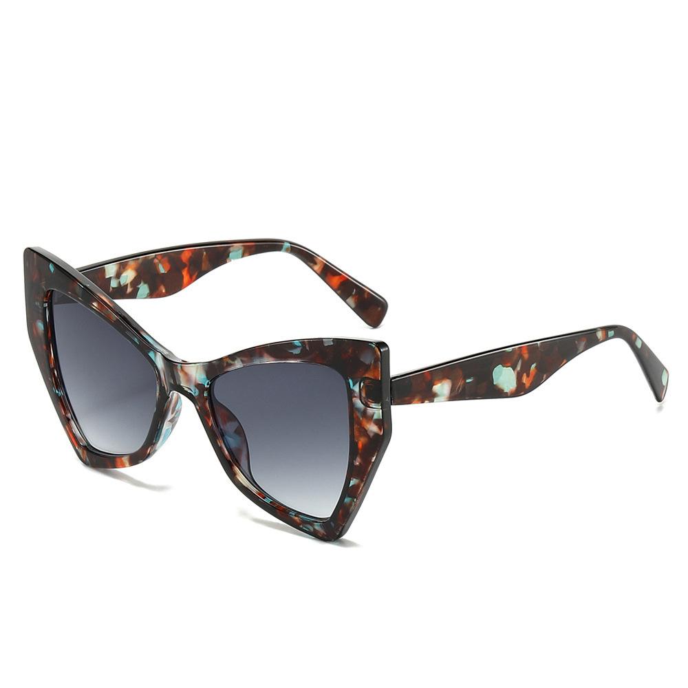 New Retro Fashion Leopard Print Gradient Cat Eye Women Sun Glasses Luxury  Design All Match Men Sun Glasses UV400