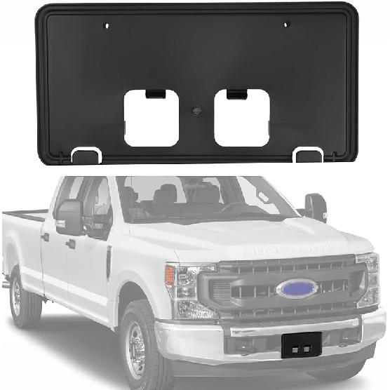 Replacement For Front Bumper License Plate Frame Bracket - Ford F250 F350 Super Duty LC3Z-17A385-AB