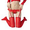 Sexy Pure Desire Style Stockings For Women Over-The-Knee Internet Celebrity Garter Stockings Lace Crotchless Panties White Horse