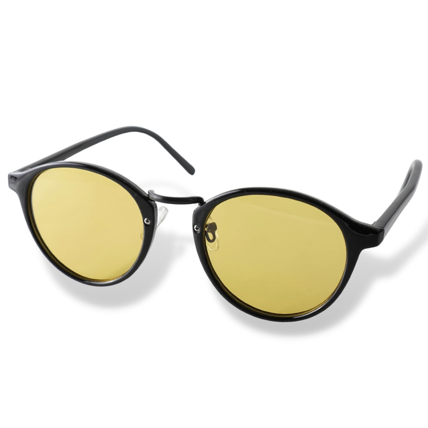 

[VALERIA] Солнцезащитные очки Boston, Защита от УФ, Мужские и Женские, с Жестким Футляром (Светло-желтого)