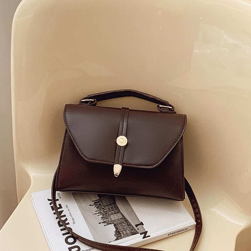 Retro Fashion Simple Temperament Small Bag Women's 2025 Spring and Summer New Versatile Ins Messenger Bag Small Square Bag Women's Bag