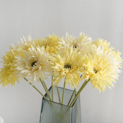 1 Branch Faux Flower No Withering Widely Applied with Green Leaves Fashion Realistic Fake Dahlia Blossom Branch for Living Room
