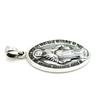 [Silver One] Hi Sterling Silver 925 Miraculous Medal of the Virgin Mary, Antique Oxidized Finish Pendant Top for Men (charm)