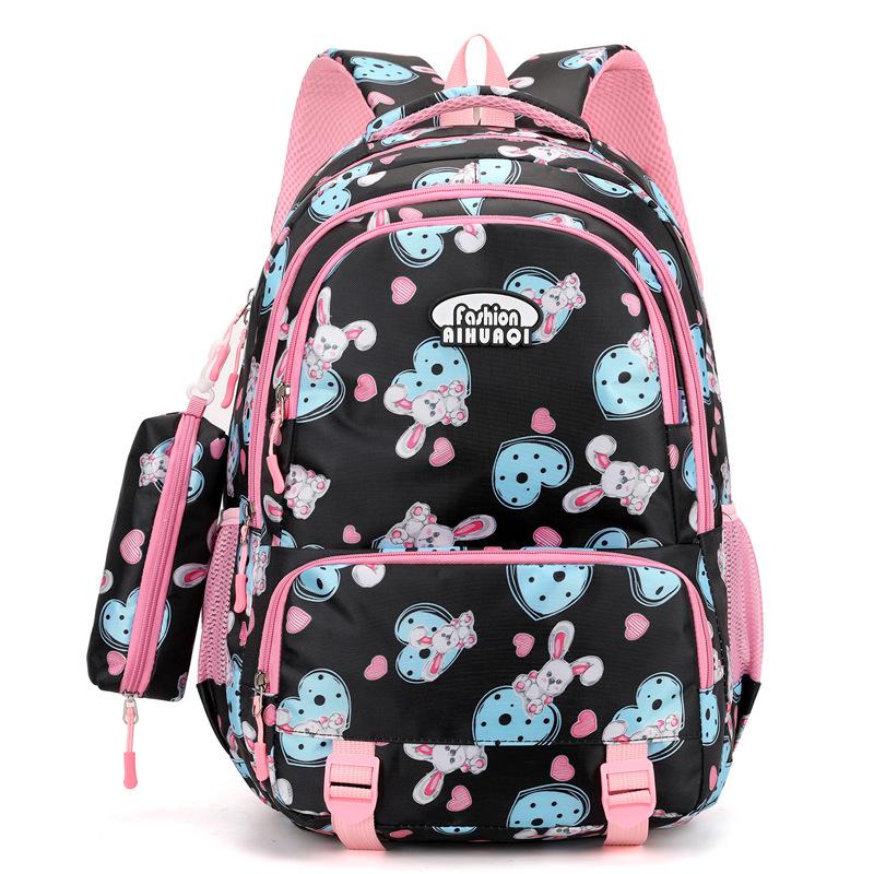New Primary and Secondary School Schoolbag Simple Multi-functional Two-piece Set Junior High School Backpack Casual Simple Backpack