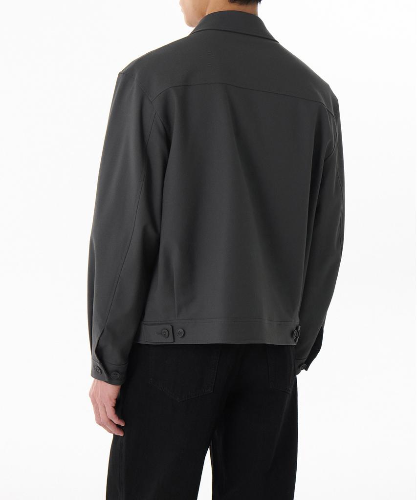 Musinsa Standard Whipcord Minimal Zip-Up Trucker Jacket [Gray]