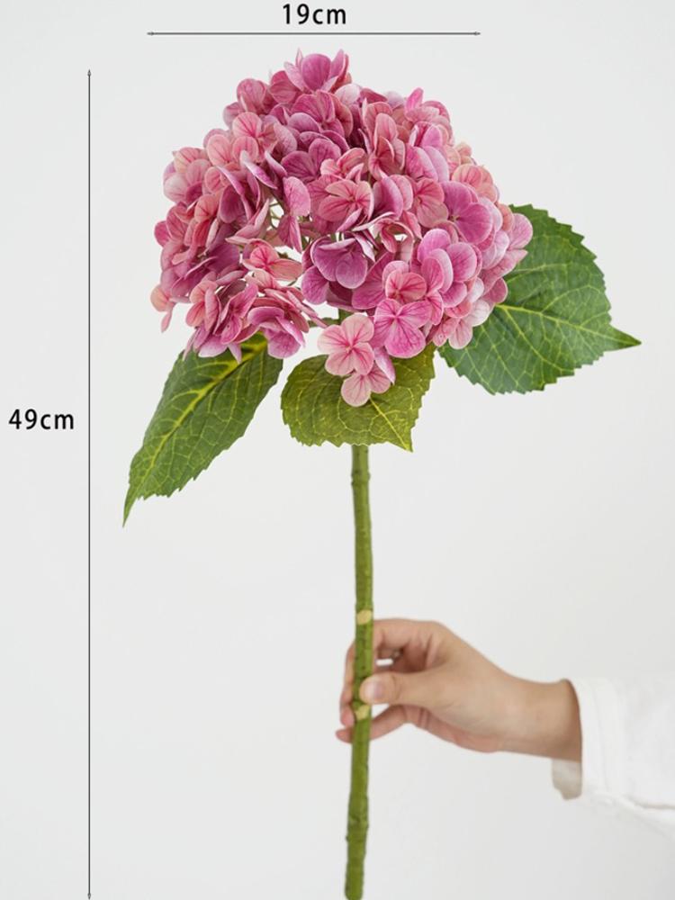 

Синие искусственные цветы гортензии Real Touch искусственные ветки гортензии украшение свадебный букет цветочная композиция