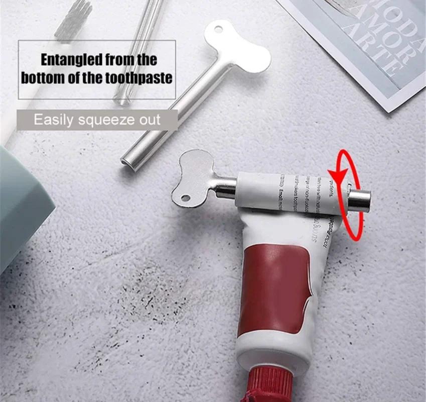 5/1PCS Bathroom Metal Toothpaste Squeezer Stainless Steel Tube Squeezer Universal Key Roller for Tube Creams Paint Squeezer Tool