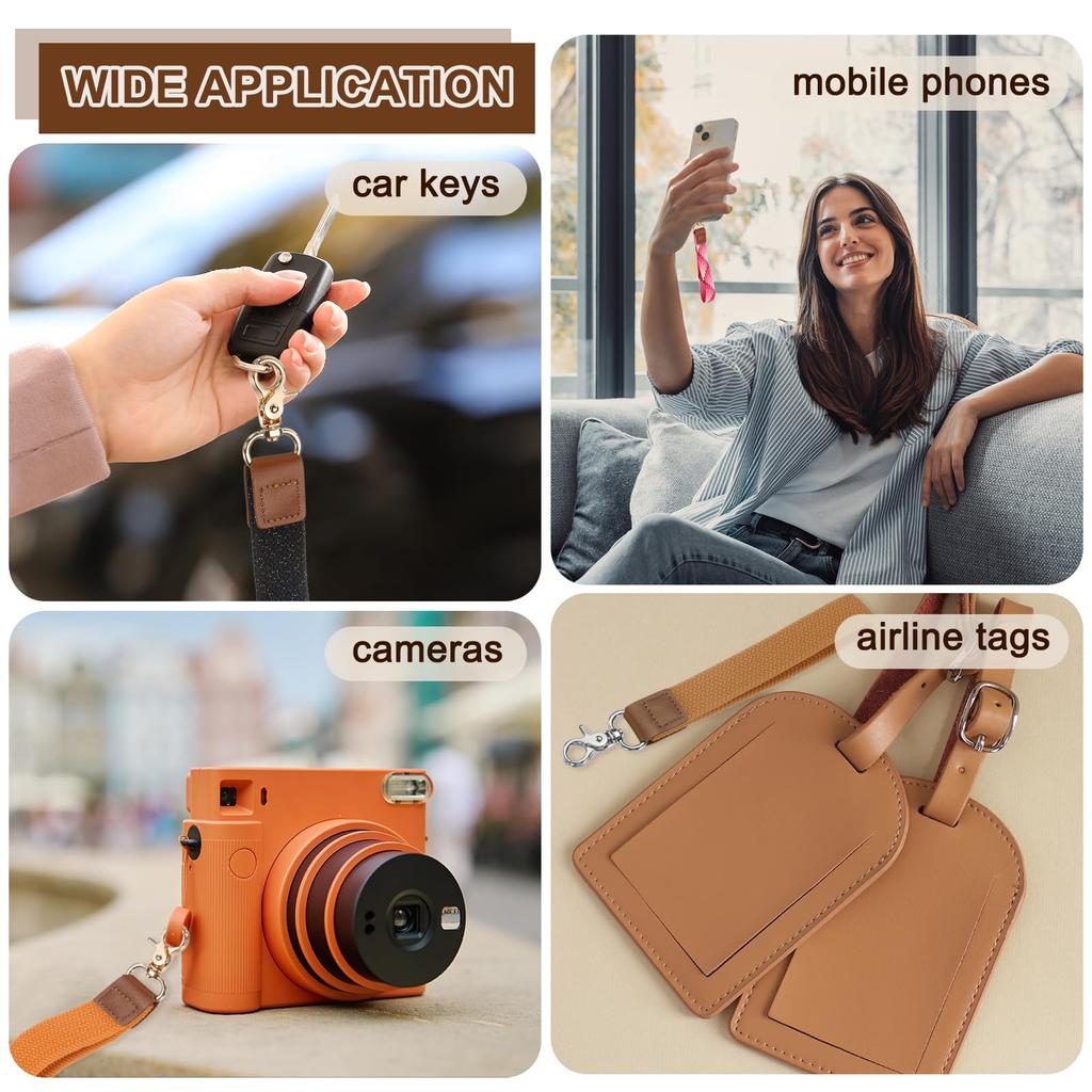 Wrist Lane Yard Keychain 200mm Blade Strap Gold Buckle Keychain Unisex for Car ID Beige [uxcell] Keys, Cards, Wallets,