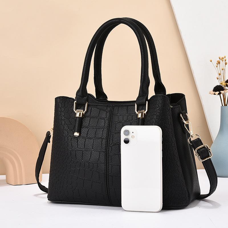New Retro Three-piece Combination Bag Fashionable Commuter Tote Bag Trendy Light Shoulder Bag Oblique Span Women's Bag