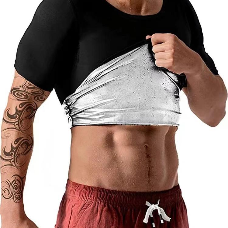 Shapewear Sweating Tights Belly Tuck Sports Top Beer Belly Corset Short Sleeves